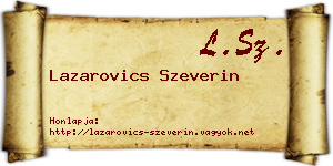 Lazarovics Szeverin névjegykártya